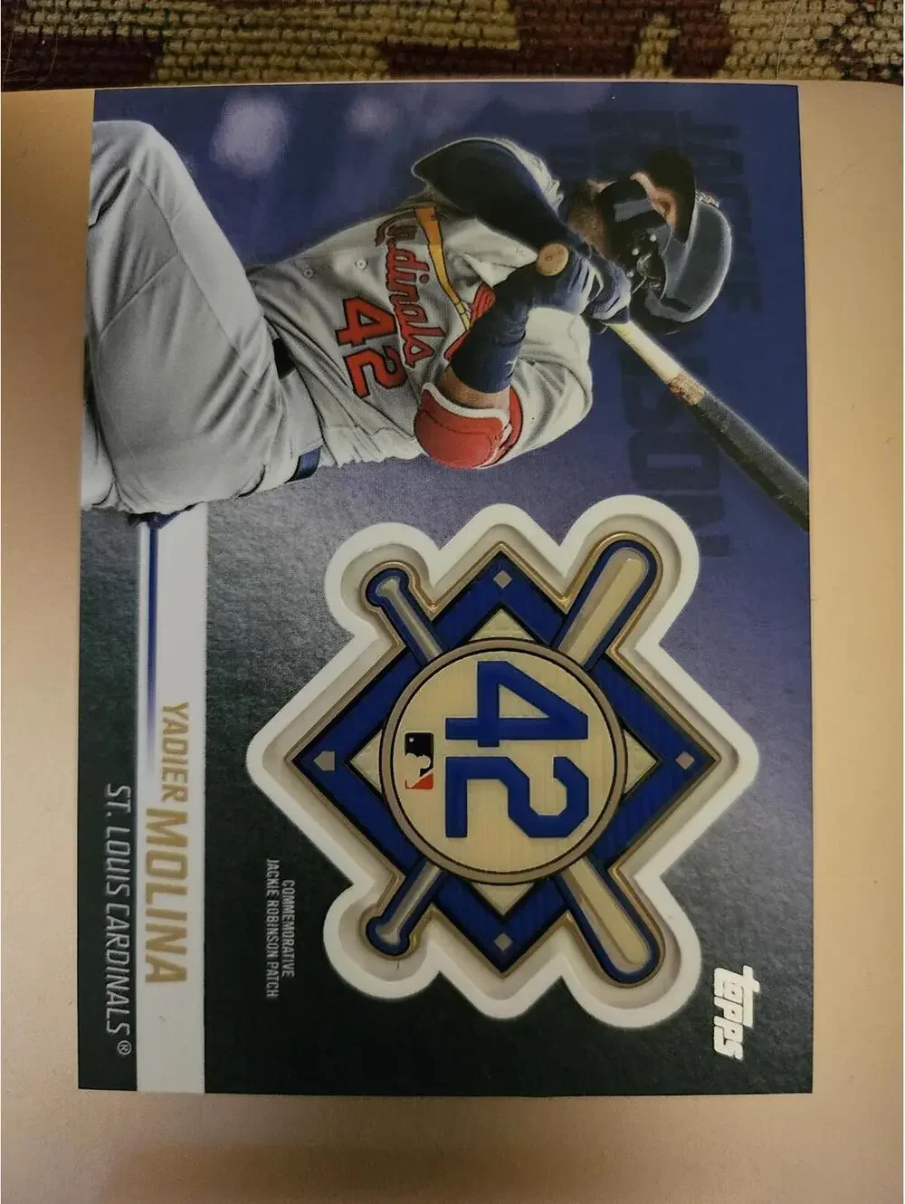 Yadier Molina 2018 Topps Jackie Robinson Commemorative PATCH Card #jrp-ym -Mint - Picture 1 of 2